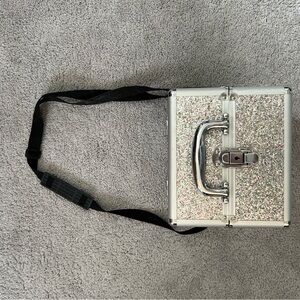 Silver Metallic Cosmetic Case